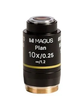 Объектив MAGUS 10PL60V Plan 10х/0,25 ∞/1,2 H60 мм, изображение 1