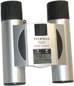 Бинокль STURMAN 10x25 с термометром