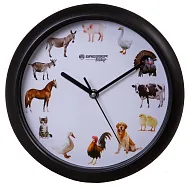 Часы настенные Bresser Junior, 25 см, с животными (выставочный образец)