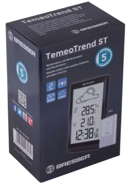Метеостанция Bresser TemeoTrend ST с радиоуправлением, черная, изображение 10