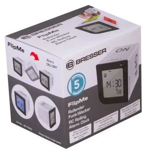 Часы настольные Bresser FlipMe Alarm Clock, серебристые, изображение 11