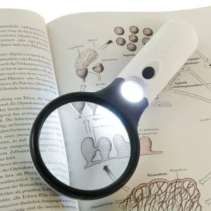 Лупа на ручке Veber 3/20х, 75/22 мм, с подсветкой (6902), изображение 3